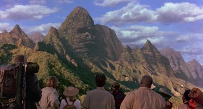 When they finally beheld the mighty ape mountain they reacted with awe - George of the Jungle
