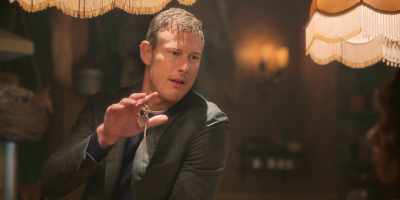 When he gave me my new key for the villa. - Love in the Villa