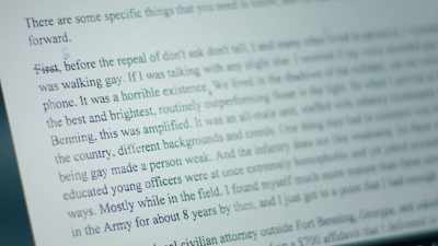 "When I arrived
at Fort Benning, - Leavenworth