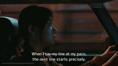 When I say my line at my pace,
the next line starts precisely. - Drive My Car