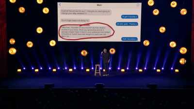 When you ignore this and do it anyway,
at least make it clear to your audiences - Greg Davies: You Magnificent Beast