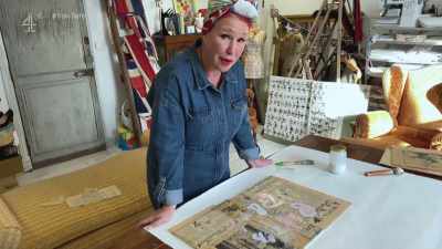 When it's dry, I'm going to
give it a varnish or two, - Escape to the Chateau: Make Do & Mend