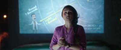 When lightening strikes,
it's seen first, then heard... - Hichki
