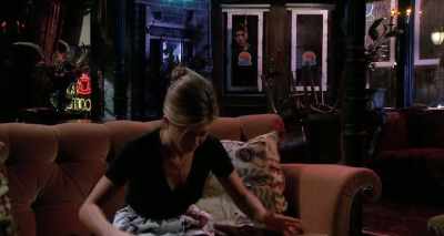 When she looks up, she's startled to see Ross - Friends: The Reunion