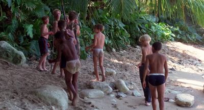 When you other brats get older or get hungry enough - Lord of the Flies