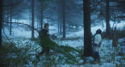When you place a pole against a tree
where squirrels come to feed, - Golden Kamuy
