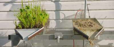 When it rains,
the soil on the left, - 2040