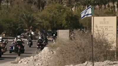 When we rolled into Jerusalem, we had
our 30 bikes, - Praying for Armageddon