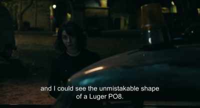 When she saw me, she put
her hand in her pocket - Monsieur Spade