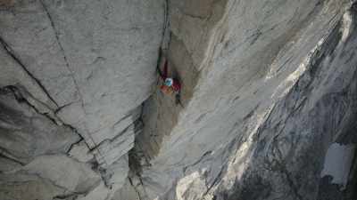 When we simul climb, we try to
go for really long stretches - The Devil's Climb