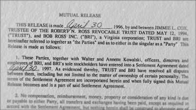 When the Bob Ross company, in '96, - Bob Ross: Happy Accidents, Betrayal & Greed