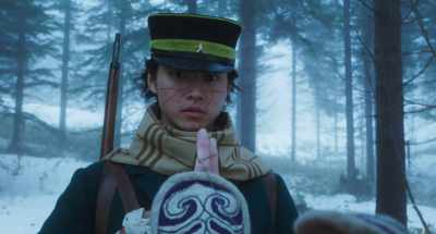When the squirrel's head passes through, - Golden Kamuy
