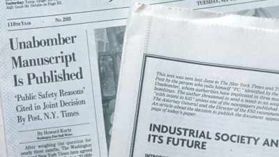 When the whole thing
was published, - Unabomber: In His Own Words