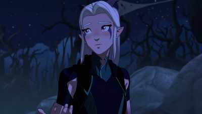 When traveling up a mountain
trying to save a dying dragon egg - The Dragon Prince