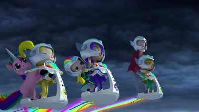 When troubles come,
we're on the way, - Rainbow Rangers