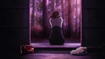 When you went to check on ao
and when you brought rice balls. - Her Blue Sky