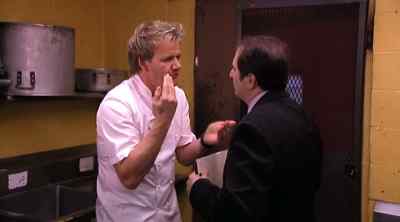 When you're not happy
with certain things, - Kitchen Nightmares