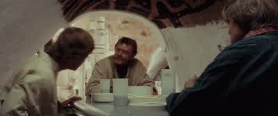 Where are you going Looks like I'm going nowhereI have to go finish cleaning those droidsOwen he can't stay here forever Most of his friends have goneIt means so much to himI'l make it up to him next year I promiseLuke's just not a farmer Owen He has too - Star Wars: Episode IV   A New Hope