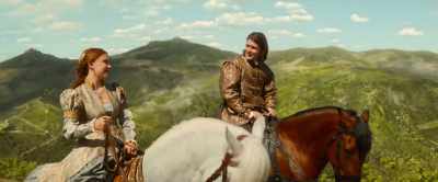 -Where did you learn to ride like that?
-My mother. - Damsel