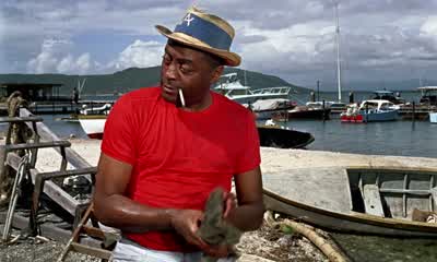 Where did you take him in your boatYou see that Captain That there's the CaribbeanThat's where Fishing - Dr  No