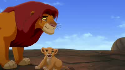 Where do you think you're going in such a hurryDaddy Let goNow I just want you to be carefulKiara are you listeningAccidents can happenYou could easily get hurt Hurt or stepped on or even get lostAnd rememberI want you to stay in sight of Pride Rockat all - The Lion King 2: Simba's Pride