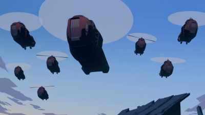 Where was Lio shot out to? - Promare