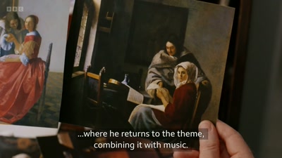 Where he returns to the theme,
combining it with music. - Close to Vermeer