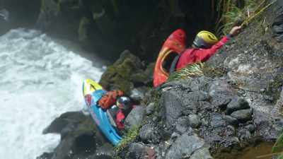 Where this river
starts to drop, - Edge of the Earth