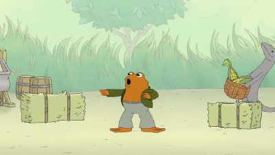-Where is the corn in the hole?-We have it here, Toad. - Frog and Toad