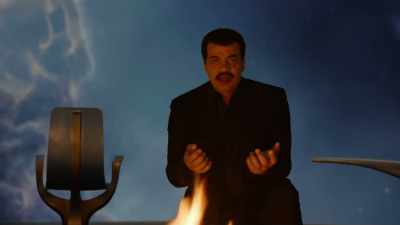 Where the elementary particles
that make up everything, - Cosmos: Possible Worlds