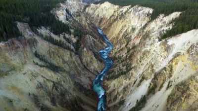 Where these rivers cut
through these mountains - Yellowstone: One-Fifty