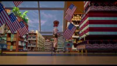 ♫ Where we're sure
Nothing bad happens to food ♫ - Sausage Party