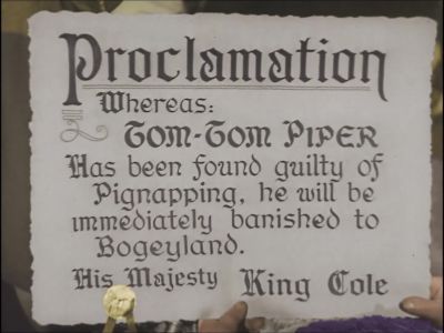 Whereas Tom Tom Piper has been found guilty of pignapping - March of the Wooden Soldiers