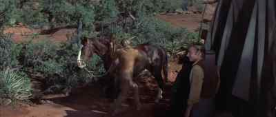 - Where'd you pick up them Injun ponies?
- Back a ways. - The Last Wagon