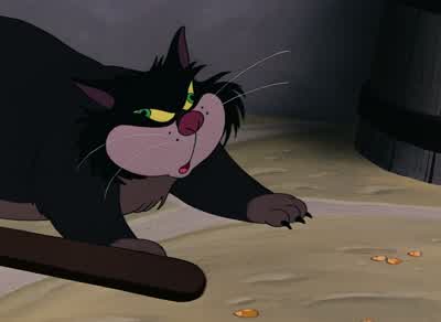 Hmm. Where's Gus-Gus? Well, guess he got away. - Cinderella