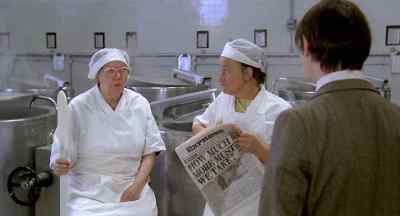 - Where's Mr Whooley?
- Over there with the sausages. - Britannia Hospital