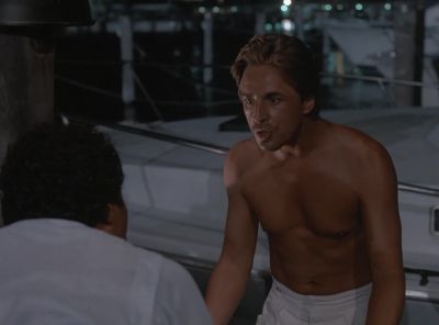 Where's Nicky?
He's in the john.
He'll be right out. - Miami Vice