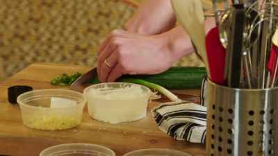 Which just has green onions,
cucumber, yogurt and salt. - No Recipe Road Trip With the Try Guys