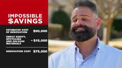 Which put us exactly at their
$75,000 budget. - Renovation Impossible