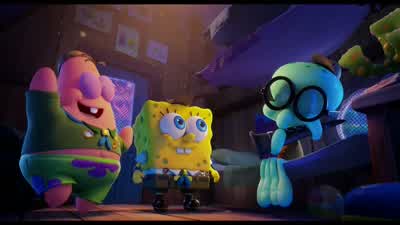 Which is why even though I can't stand SpongeBobbut at the same time wellI love himgasps I love himand I hate him OhHe's like ice cream with salt on itbecause he's sweet and super annoyingHe's nice andnails on chalkboard annoyingOkay fine he's mostly - The SpongeBob Movie: Sponge on the Run