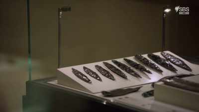 While daggers and complex tools made
of the rare volcanic glass obsidian - Raiders of the Lost Past with Janina Ramirez