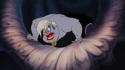 While he and his flimsy fish folks
celebrate! - The Little Mermaid Live!