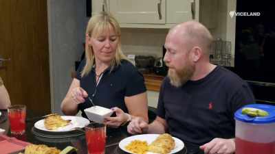 While I try not to drop
any more clangers, - Stacey Dooley Sleeps Over