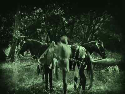 While in the forest Robin
Hood's men entrap the troops... - Robin Hood