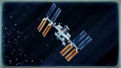 While it only takes a few minutes
to get to space, - Snoopy in Space