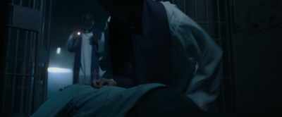 While questioning the demon
possessing the monk, - The Exorcism of God