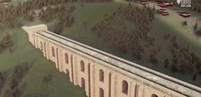 While Roman aqueducts are often
associated with bridges like this, - Roman Megastructures