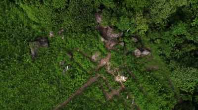 ‐ While searching in the path
of the giant turtle rock's head, - Lost Gold of World War II