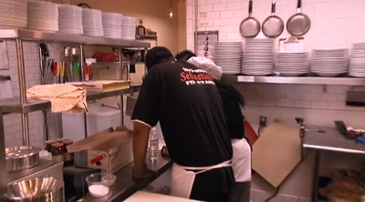 WHILE SEBASTIAN
LETS OFF STEAM OUTSIDE, - Kitchen Nightmares