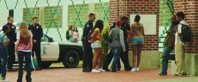 While she and her mom
were with the police... - Brian Banks
